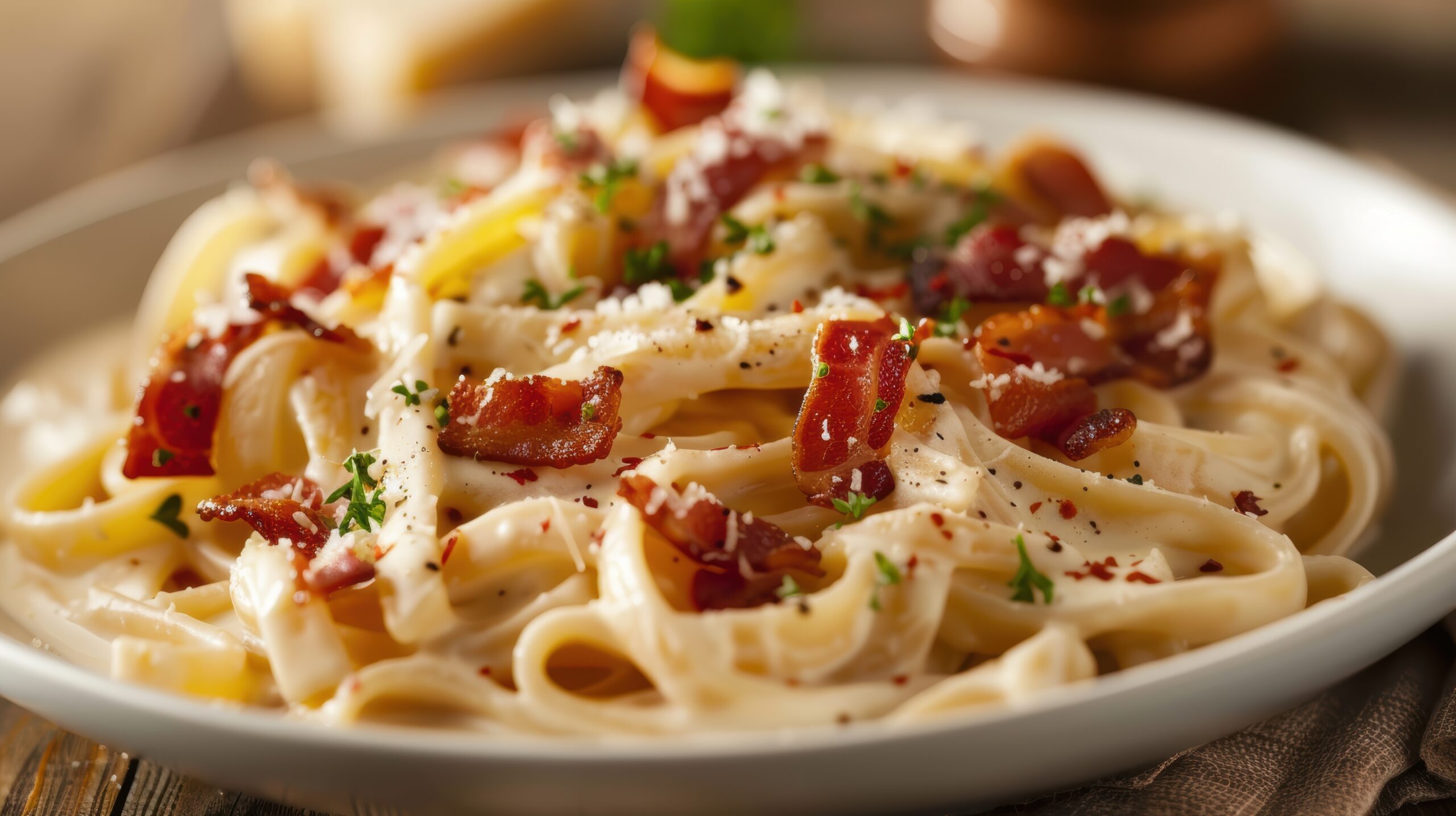 Creamy chicken bacon pasta